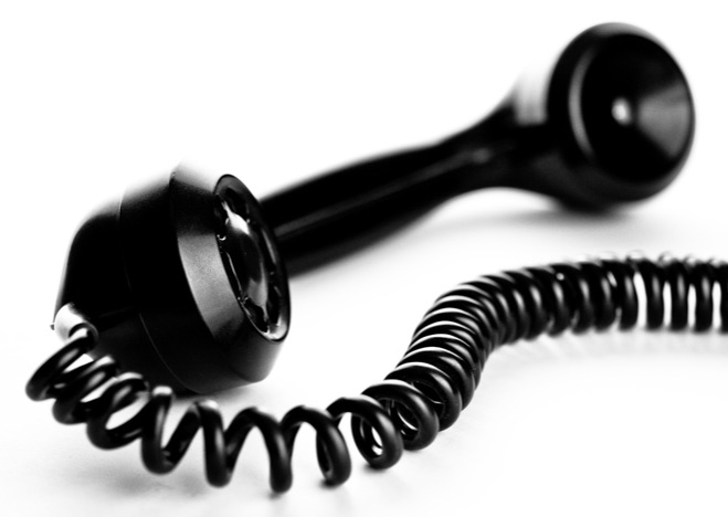A0131 - Telefonhörer auf Weiss