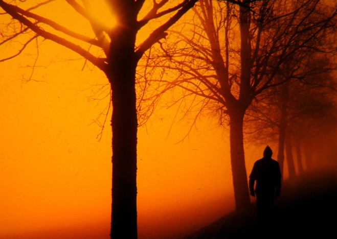 A0235 - Wanderer im Morgennebel