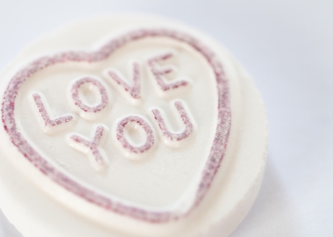 A0296 - Zucker Herz mit der Aufschrift „I Love You“
