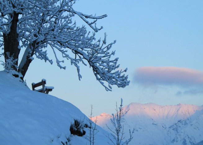 A0449 - Abendliche Winterruhe, Val Lumnezia